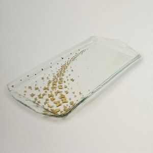 Annieglass butterfly rectangle tray